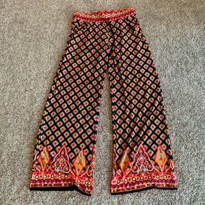 Nanette Lepore Swim Pants M Medium Wide Leg Floral Print Beach Cover Up Lounge